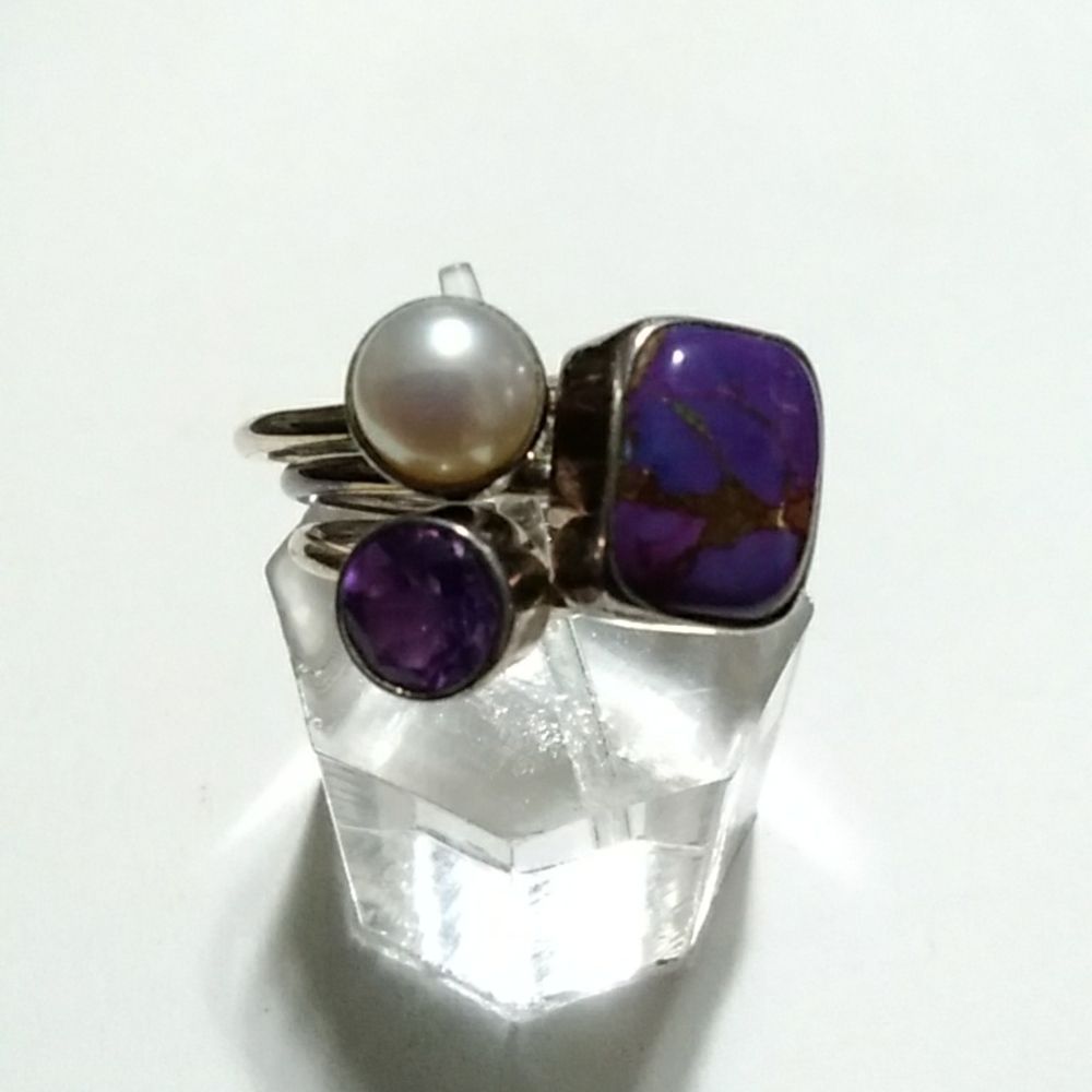 Gemstone Ring Set - image 1